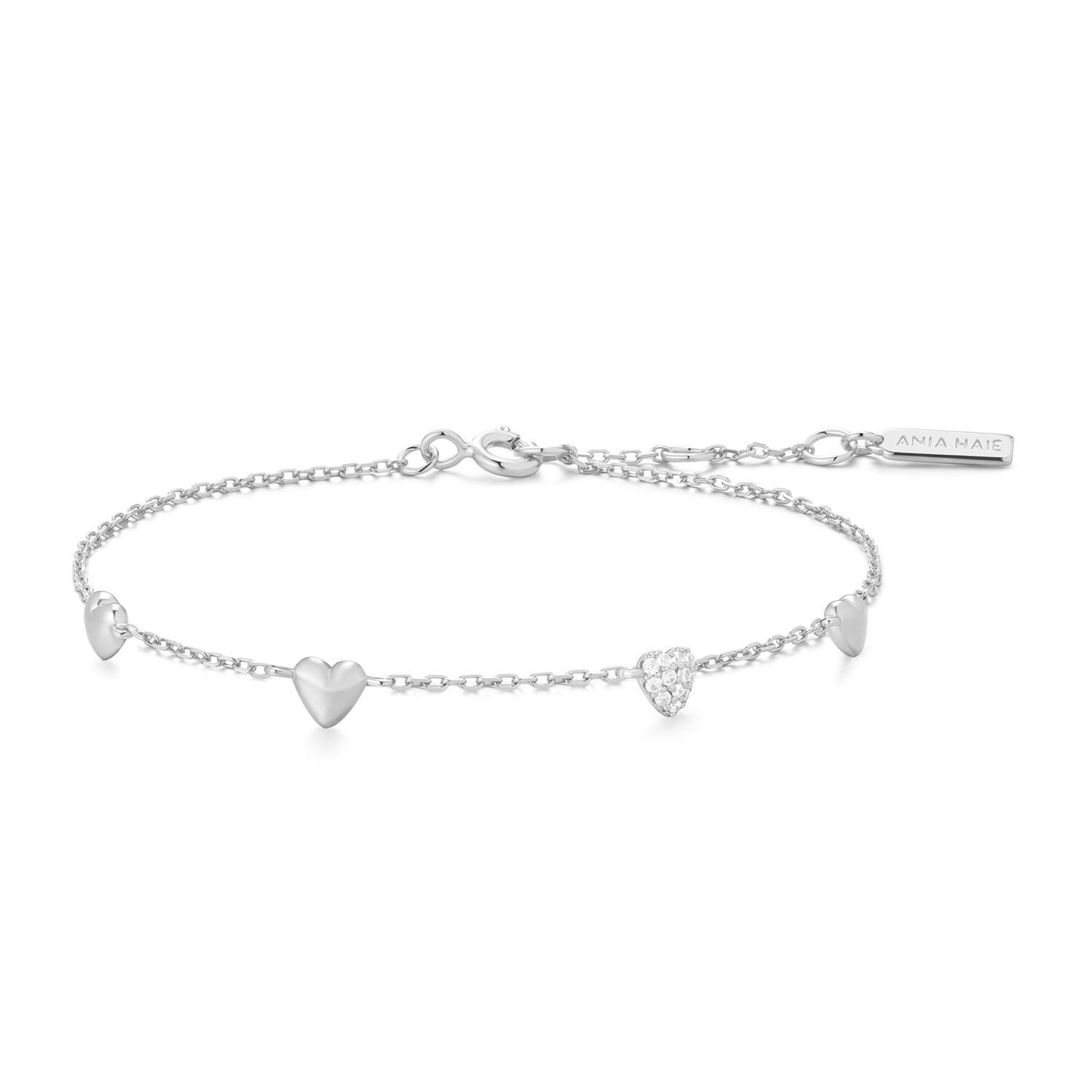  Starlit Drops - Bracelets à maillons - Argent / Rhodié - Zircone - 18,5cm